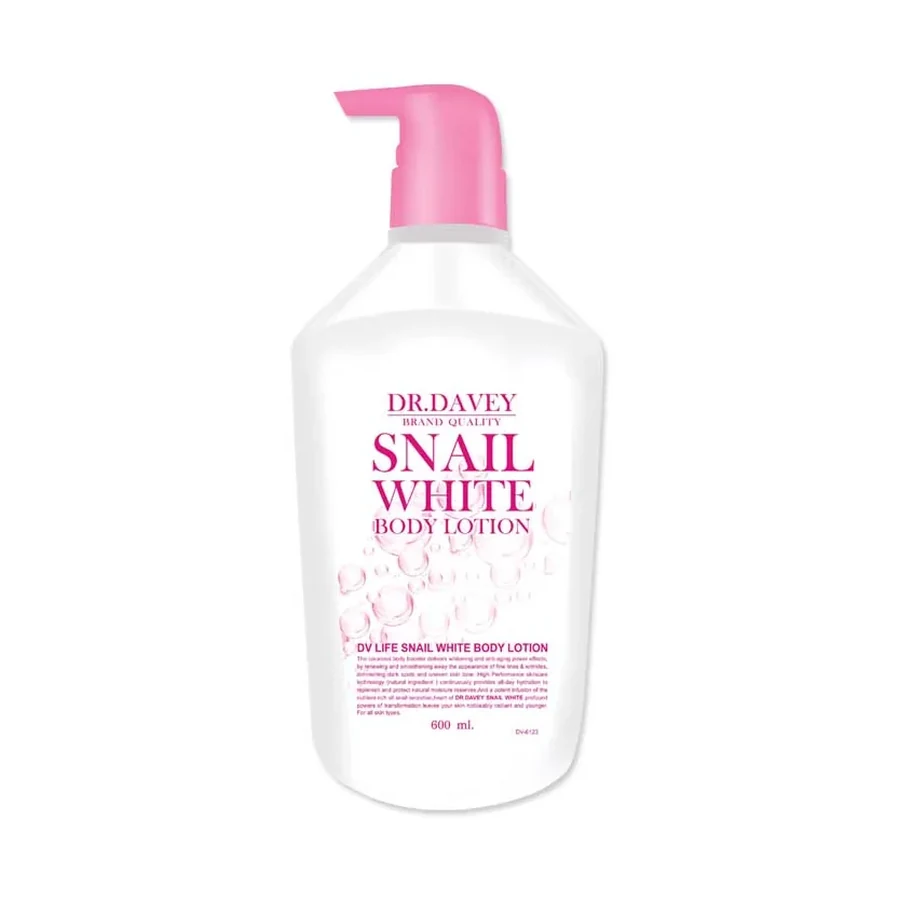 DR.DAVEY Snail White Body Lotion 600 ml OEM/ODM Dv-6123 product image for OEM/ODM private label body lotion manufacturing