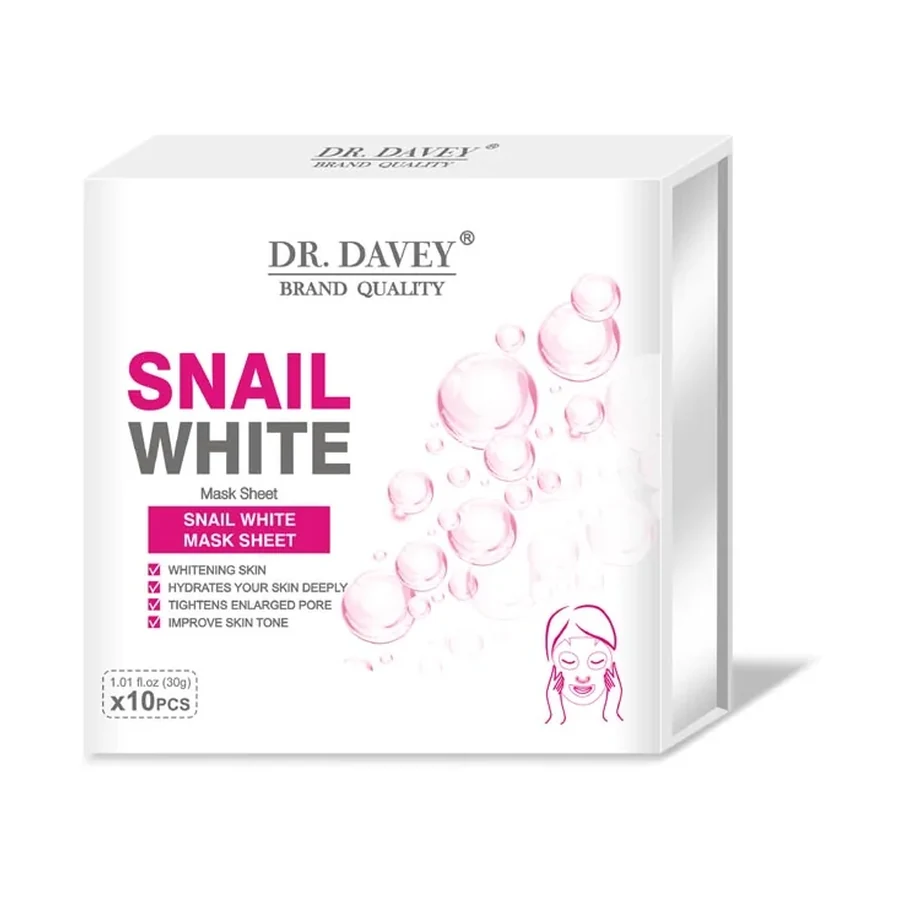 DR.DAVEY Snail White Sheet Face Mask 30 g OEM/ODM Dv-6248 product image for OEM/ODM private label skincare manufacturing