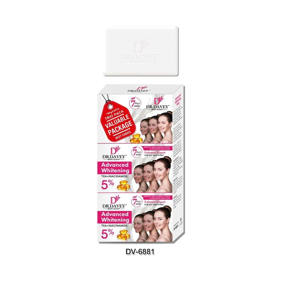 DR.DAVEY Advanced Brightening Soap model DV-6881 product image for OEM/ODM private label soap manufacturing