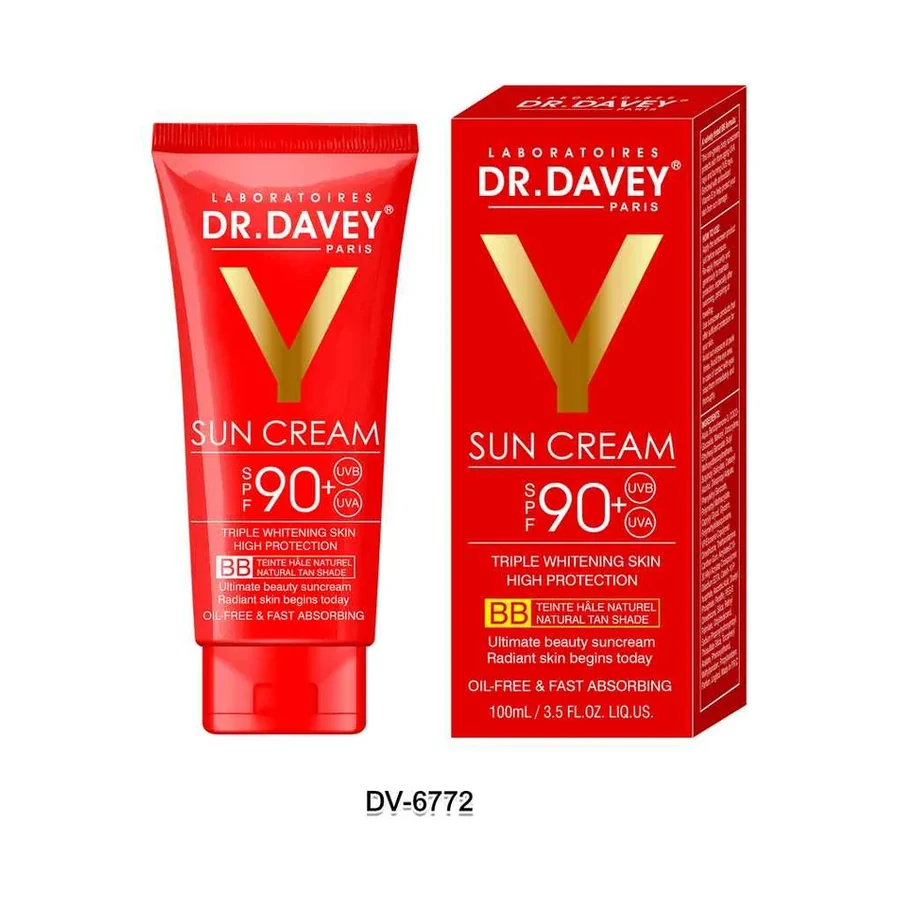 DR.DAVEY SPF90 Sunscreen SPF90 Sun Cream model DV-6772 product image for OEM/ODM private label body cream manufacturing