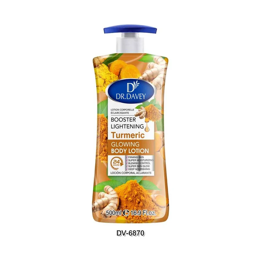 DR.DAVEY Body Lotion Turmeric Body Lotion model DV-6870 product image for OEM/ODM private label body lotion manufacturing