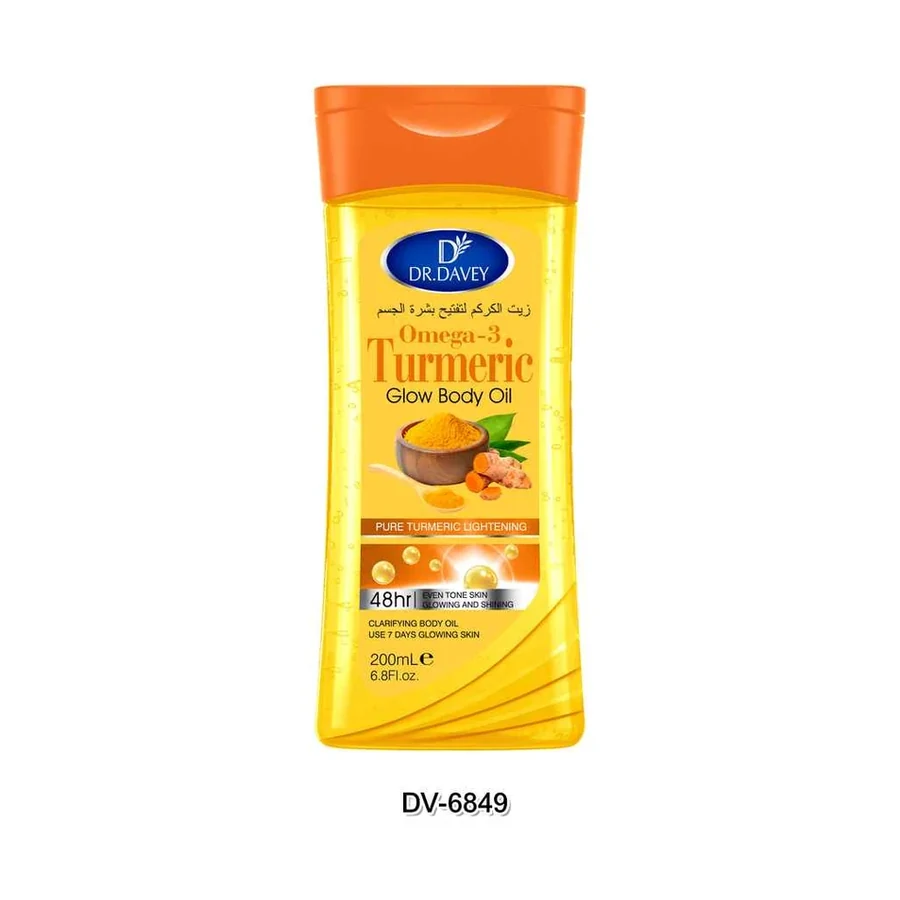 DR.DAVEY Turmeric Body Oil Body Oil model DV-6849 product image for OEM/ODM private label body oil manufacturing