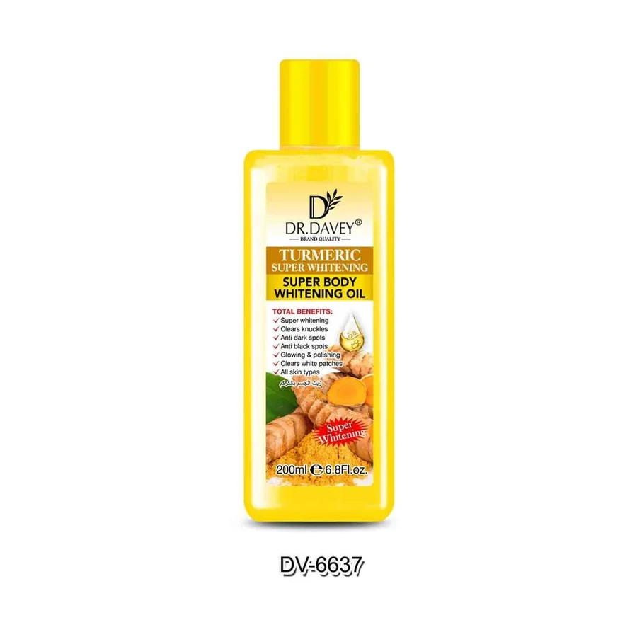 DR.DAVEY Body Oil Turmeric Body Oil model DV-6637 product image for OEM/ODM private label body oil manufacturing