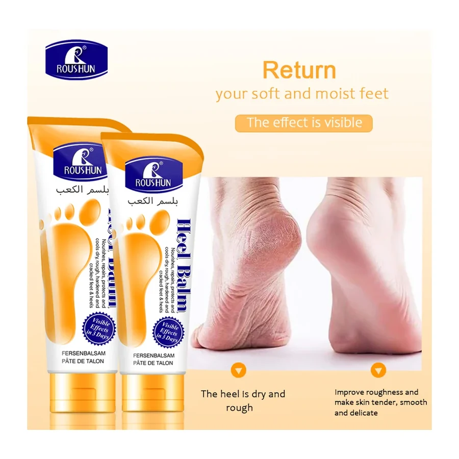 For Heel Balm Foot Care Cream for Women 3 Day Visible Effect Dry Cracked Rough Heels All Skin Types 100g white background product image for OEM/ODM
