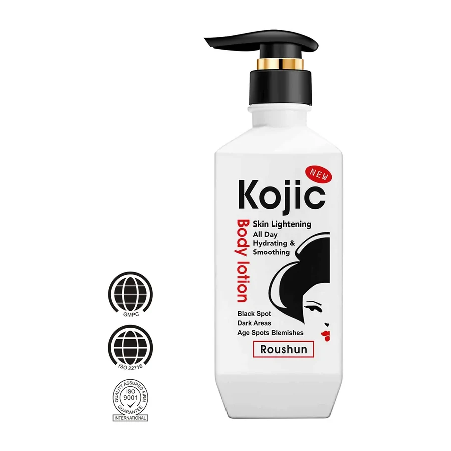 For Kojic Acid Brightening & Brightening Vegan Body Lotion 500ml white background product image for OEM/ODM private label body lotion manufacturing