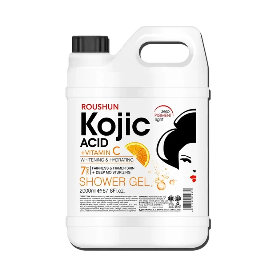 Kojic Acid + Vitamin C Brightening Shower Gel 2000ml white background product image for OEM/ODM private label shower gel manufacturing