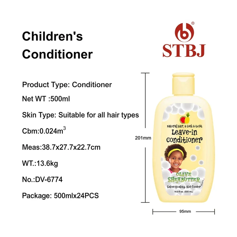 Olive Shea Butter Leave in Lotion for Kids Hair Conditioner 500ml white background product image for OEM/ODM private label hair conditioner manufacturing