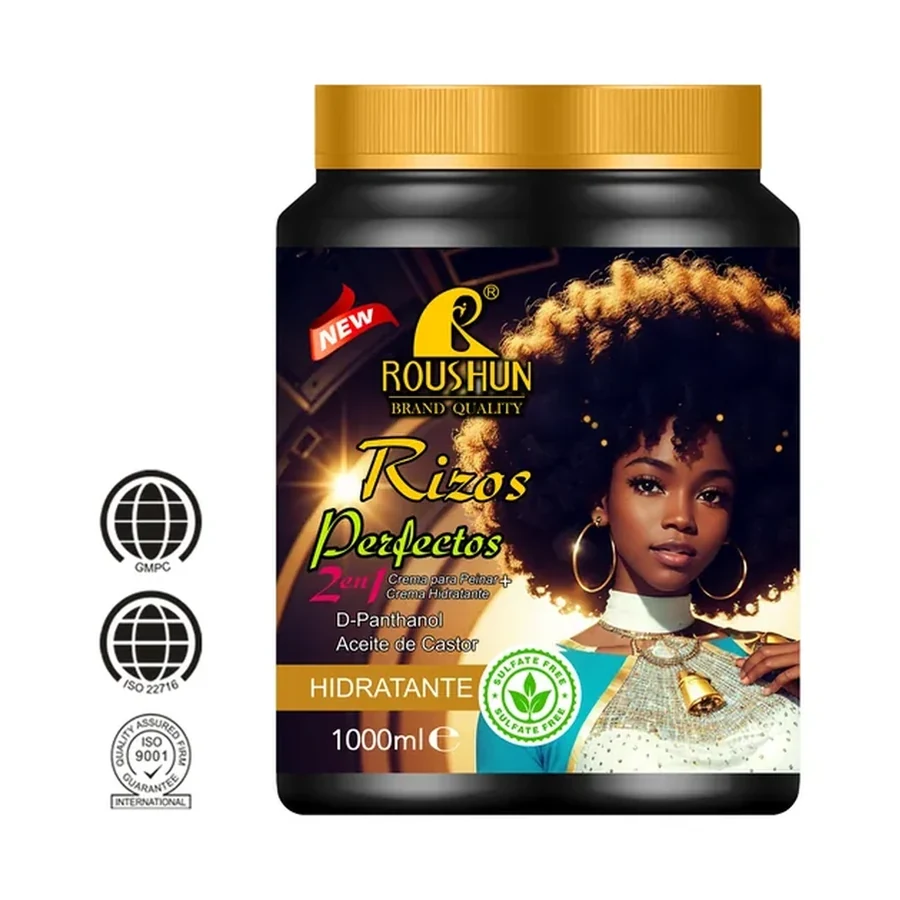 ROUSHUN 2 in 1 Volumizing Moisturizing Hair Mask Hair Cream Mask 1000ml white background product image for OEM/ODM private label hair styling cream manufacturing