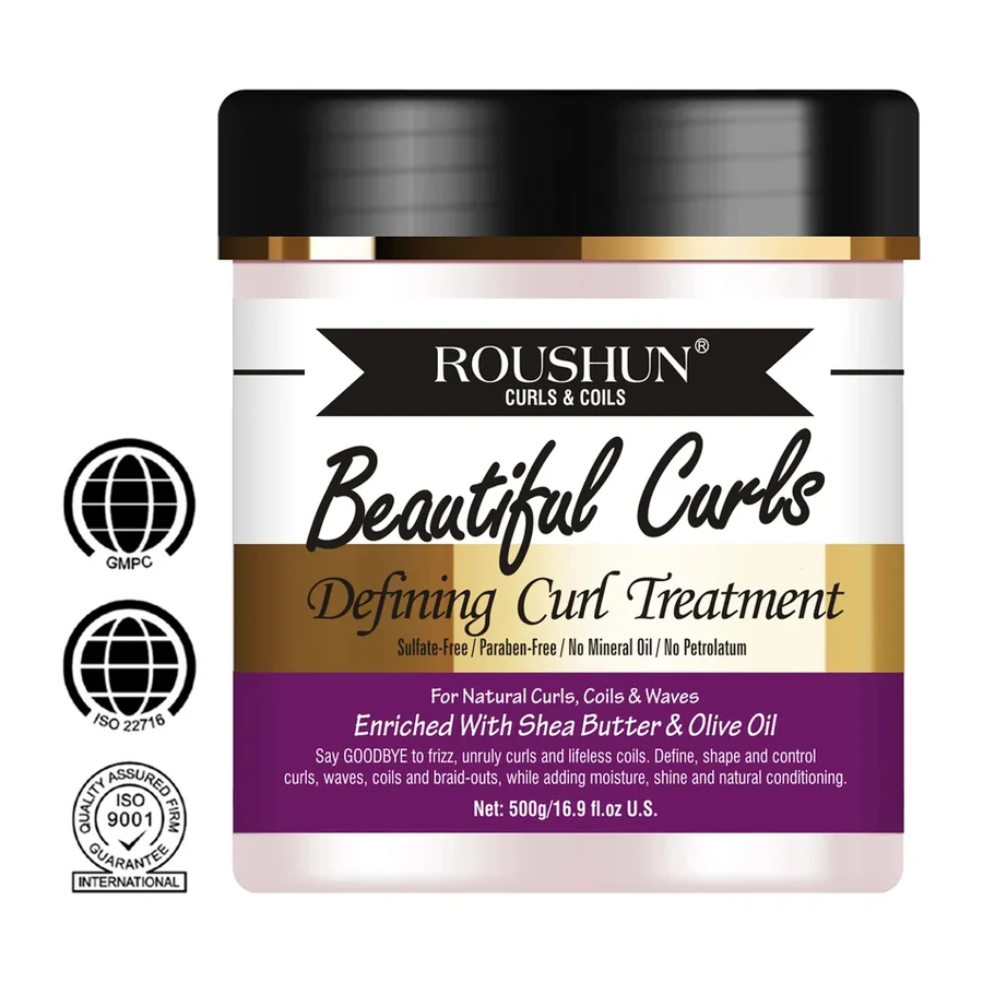 ROUSHUN Beautiful Curls Defining Curl Care for Natural Curls500g white background product image for OEM/ODM private label hair care manufacturing