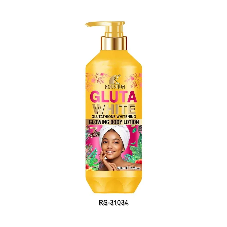 ROUSHUN GLUTA WHITE Glowing Body Lotion model RS-31034 product image for OEM/ODM private label body lotion manufacturing