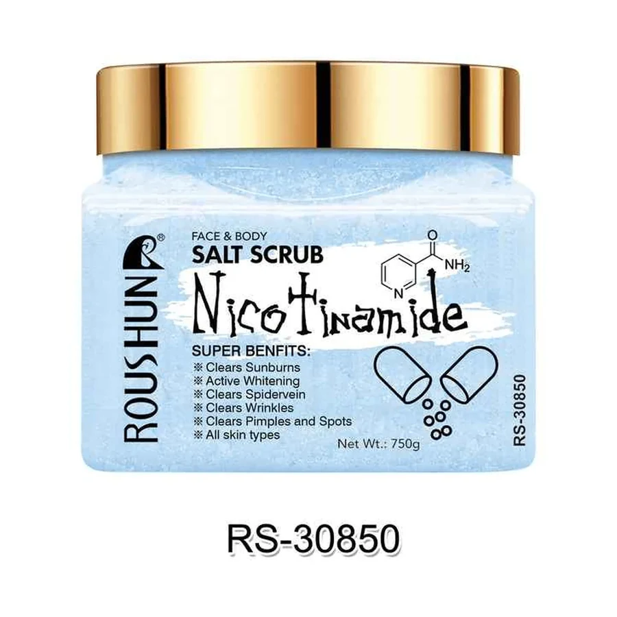 ROUSHUN Nicotinamide Salt Scrub model RS-30850 product image for OEM/ODM private label body scrub manufacturing