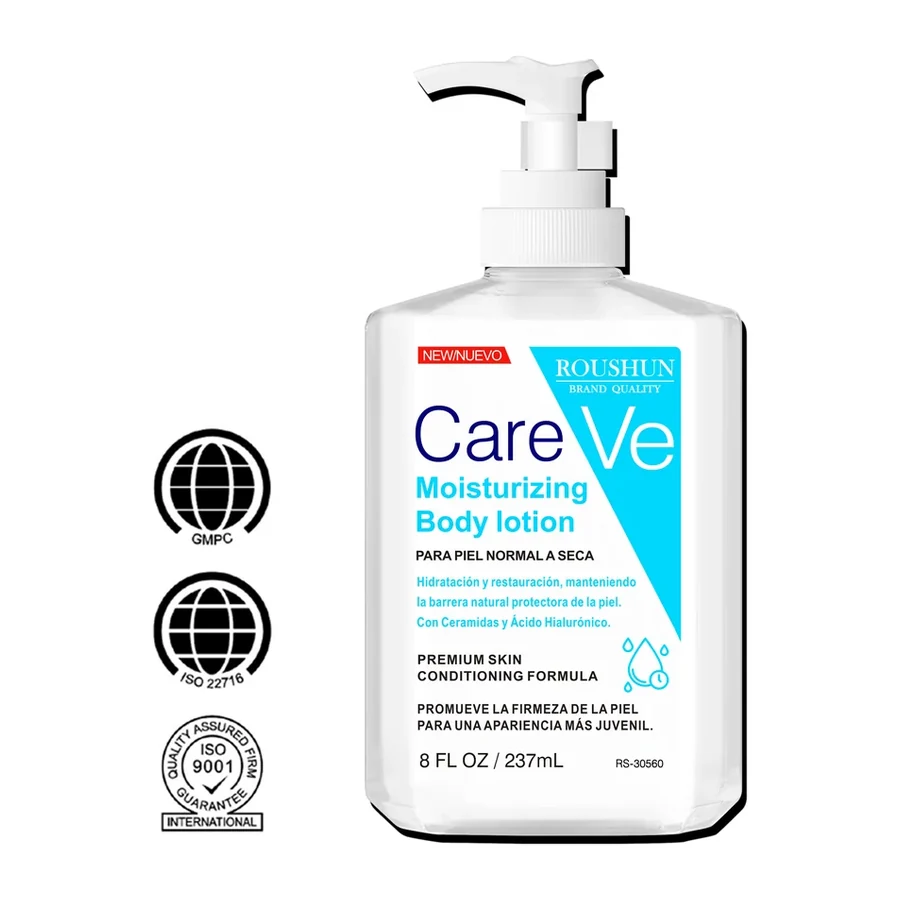 ROUSHUN Care Ve Moisturizing Body Lotion Ceramide & Hyaluronic Acid Skin Barrier Repair 237ml Face & Body Care white background product image