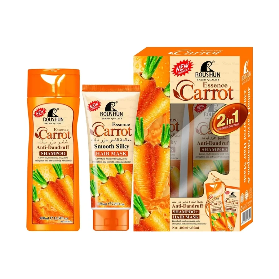 ROUSHUN Carrot 2in1 Shampoo Conditioner Hair Care Set 400 ml OEM/ODM Rs-30524 product image for OEM/ODM private label hair care manufacturing