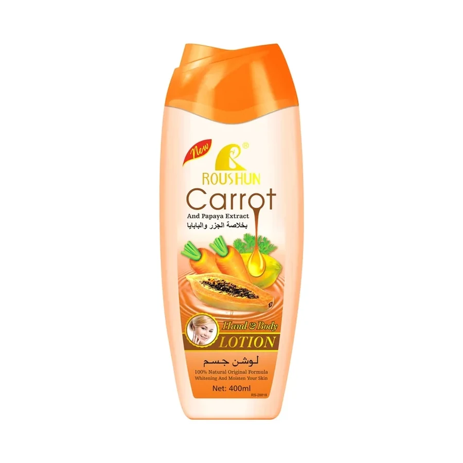 ROUSHUN Carrot Body Lotion 400 ml OEM/ODM Rs-28818 product image for OEM/ODM private label body lotion manufacturing