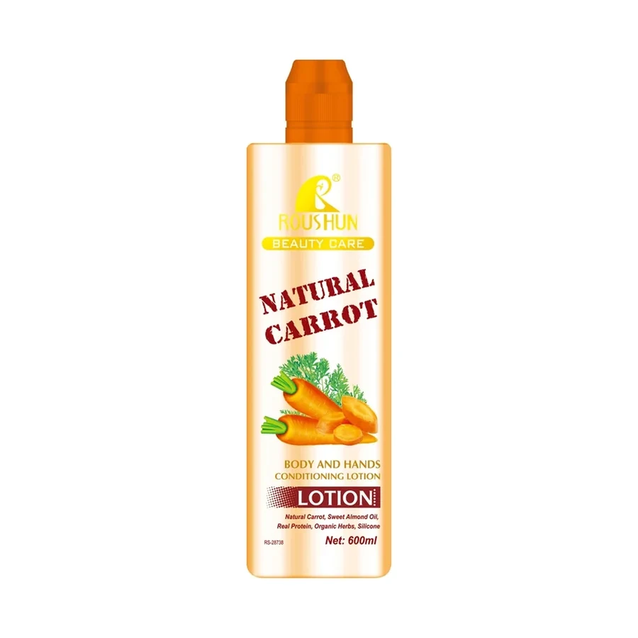 ROUSHUN Carrot Body Lotion 600 ml OEM/ODM Rs-28738 product image for OEM/ODM private label body lotion manufacturing