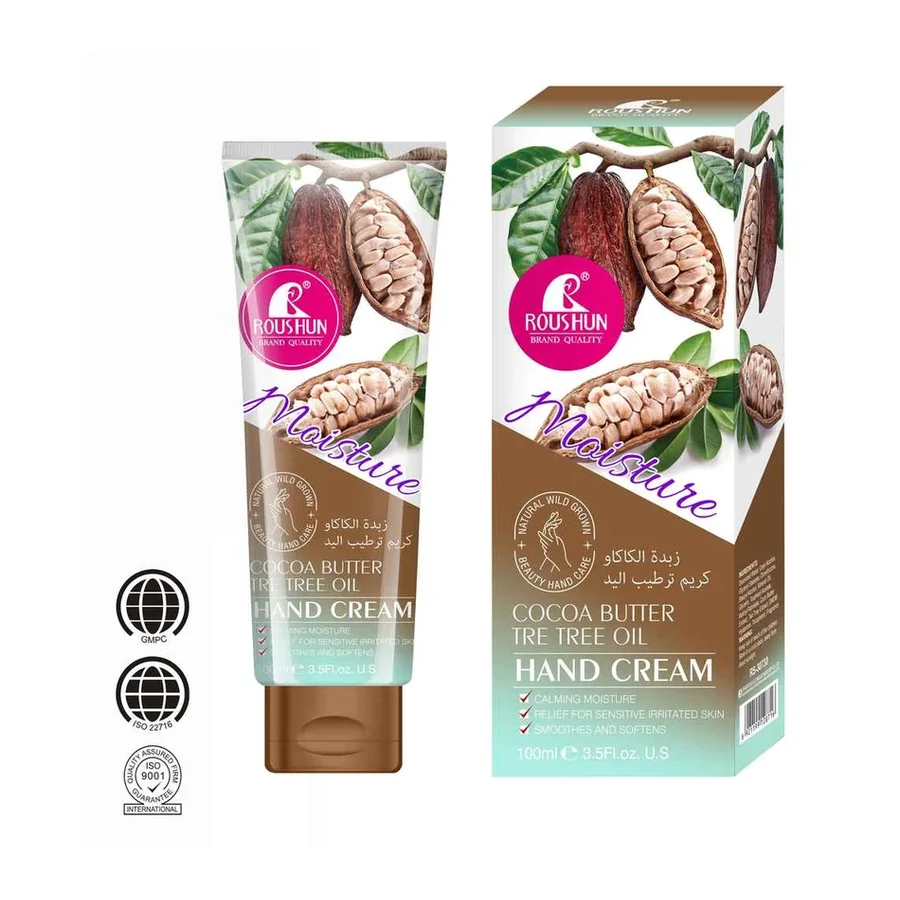 ROUSHUN Cream Cocoa Butter Tre Tree Oil Hand Cream model RS-30730 product image for OEM/ODM private label body oil manufacturing