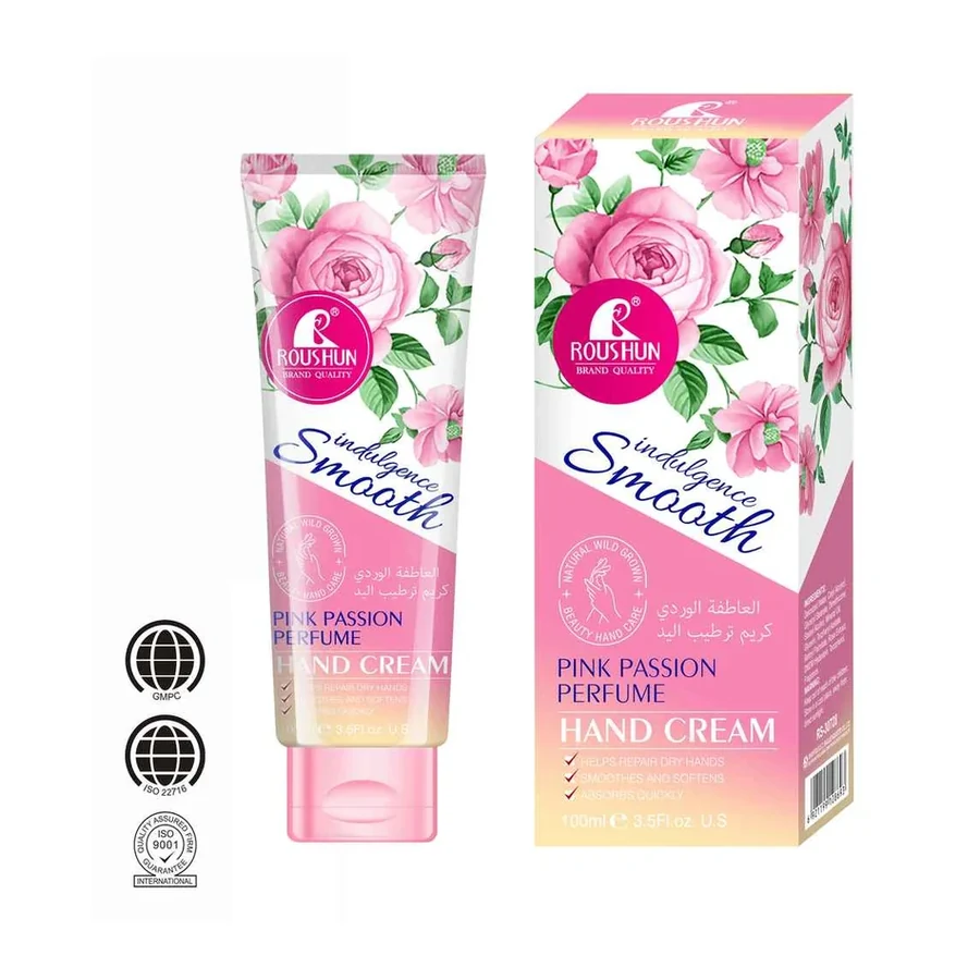 ROUSHUN Cream Pink Passion Perfume Hand Cream model RS-30728 product image for OEM/ODM private label body cream manufacturing