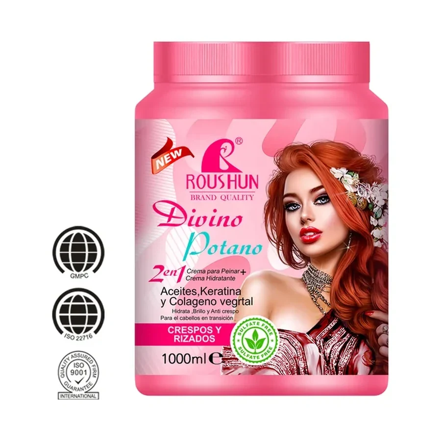ROUSHUN Dona Gala 2 in 1 Hair Cream Mask white background product image for OEM/ODM private label hair care manufacturing
