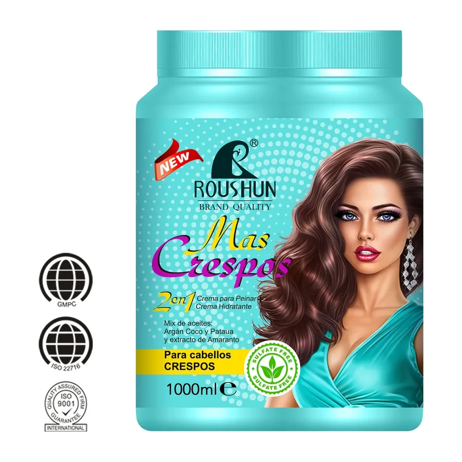 ROUSHUN Dona Gala 2 in 1 Hair Wax & Mask with Argan Coconut & Linseed Oil Moisturizing Smoothing & Strong Hold 1000ml white background product image