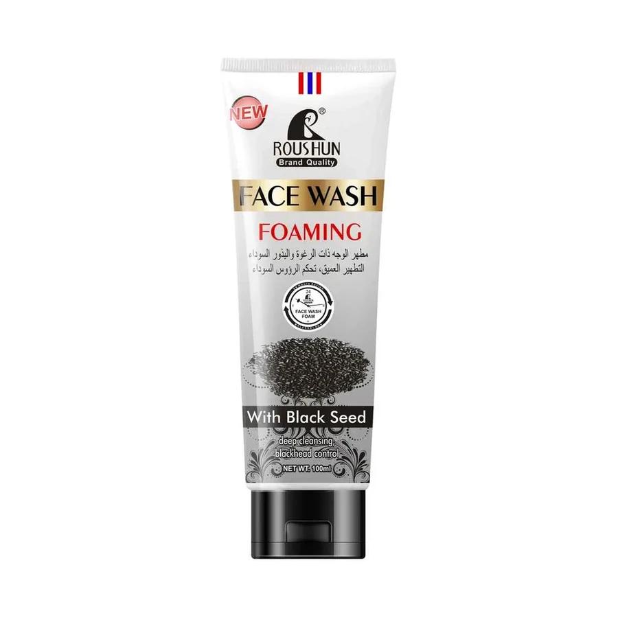 ROUSHUN Facial Cleanser Black Seed Face Wash model RS-30721 product image for OEM/ODM private label facial cleanser manufacturing