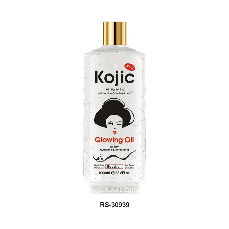 ROUSHUN For Kojic Brightening & Glow Care Body Oil 1000ml white background product image for OEM/ODM private label body lotion manufacturing