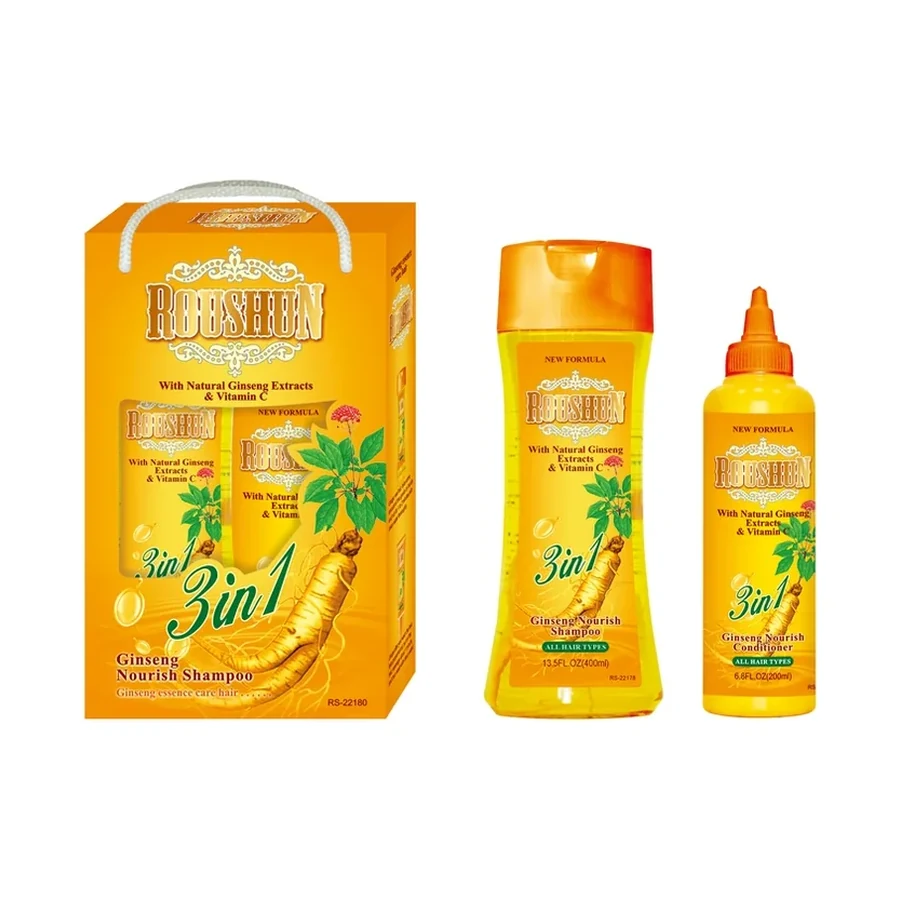 ROUSHUN Ginseng Shampoo+ Conditioner Hair Care Set 400 ml OEM/ODM Rs-22180 product image for OEM/ODM private label hair care manufacturing