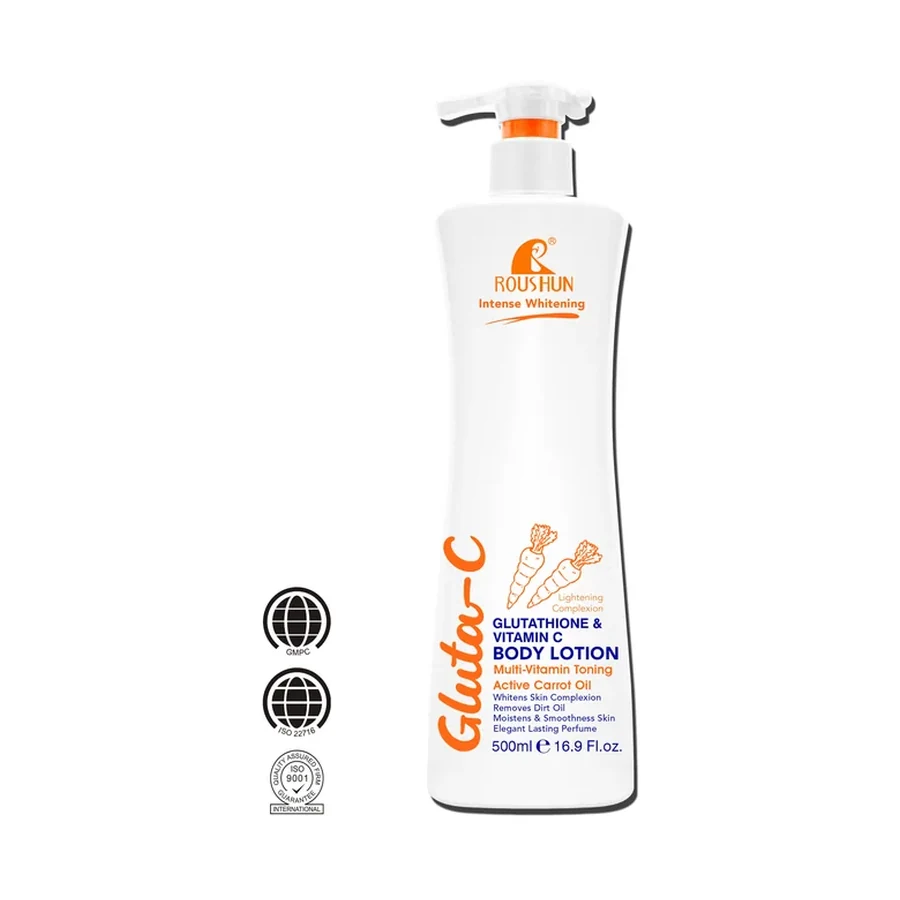 ROUSHUN Gluta C Glutathione & Vitamin C Body Lotion 500ml white background product image for OEM/ODM private label body lotion manufacturing