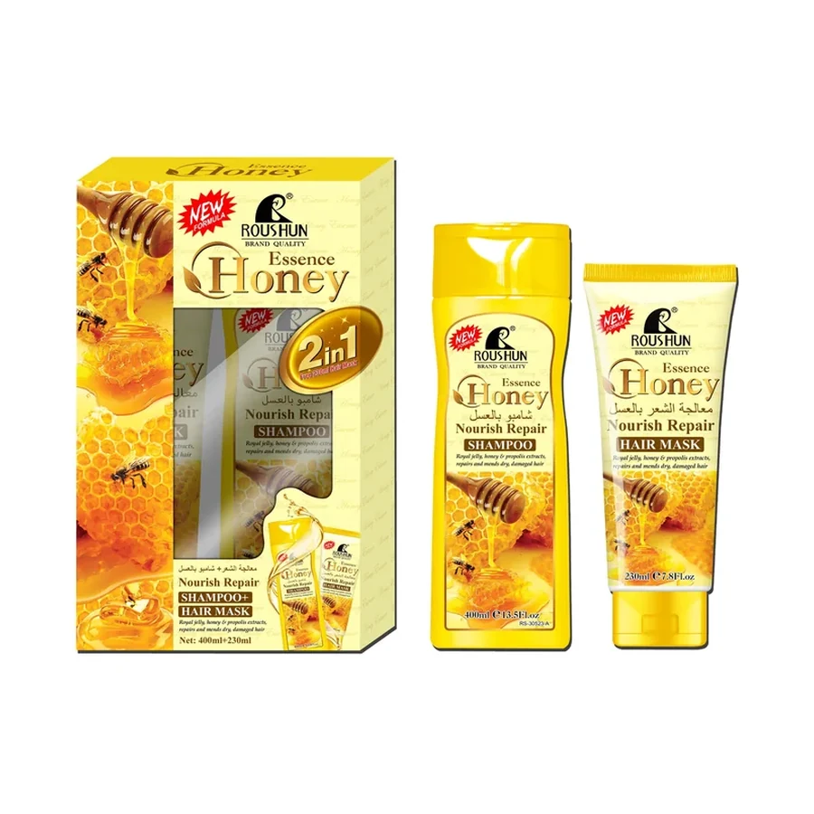 ROUSHUN Honey 2in1 Shampoo Conditioner Hair Care Set 400 ml OEM/ODM Rs-30523 product image for OEM/ODM private label hair care manufacturing