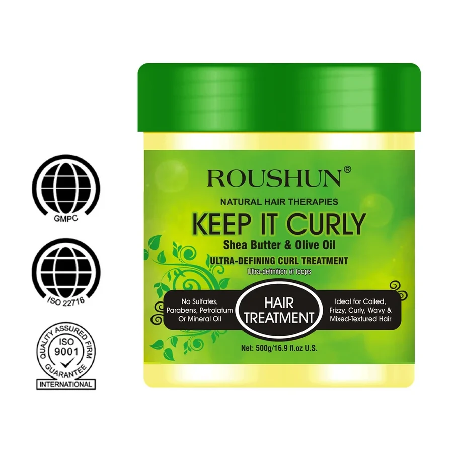 ROUSHUN Keep It Curly Ultra Defining Curl Care for Natural Curly Hair 500g white background product image for OEM/ODM private label hair care