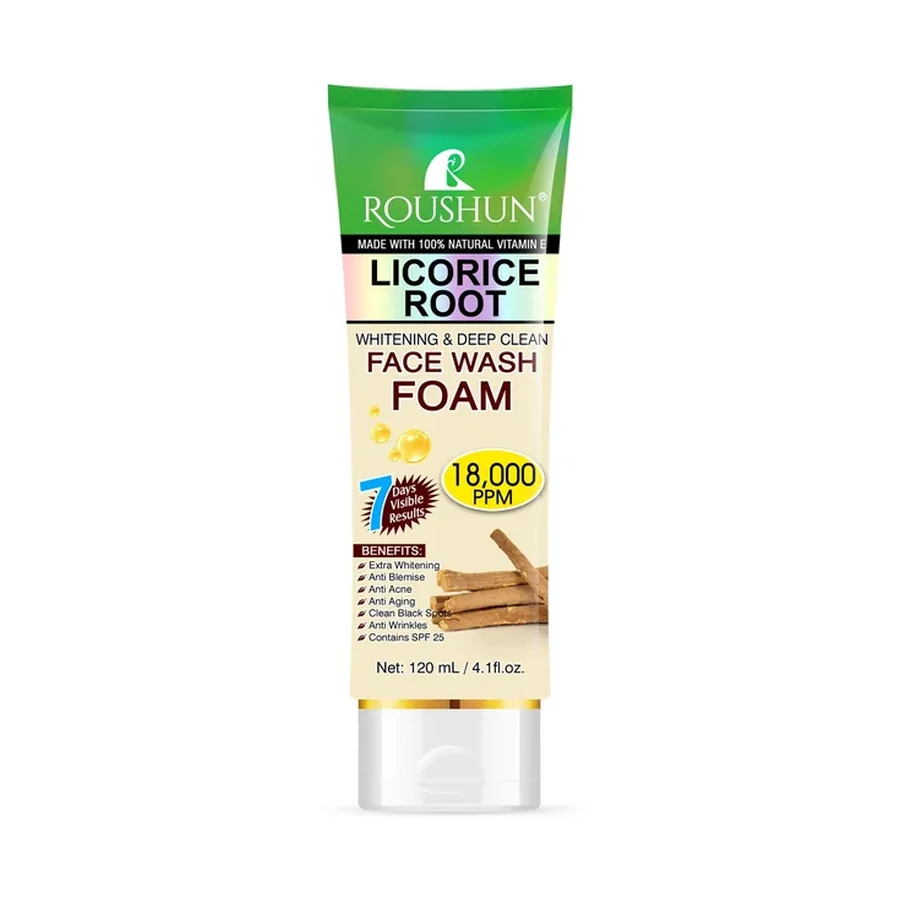 ROUSHUN Licorice Face Wash Foam Personal Care Product 120 ml OEM/ODM Rs-30699 product image for OEM/ODM private label personal care product manufacturing