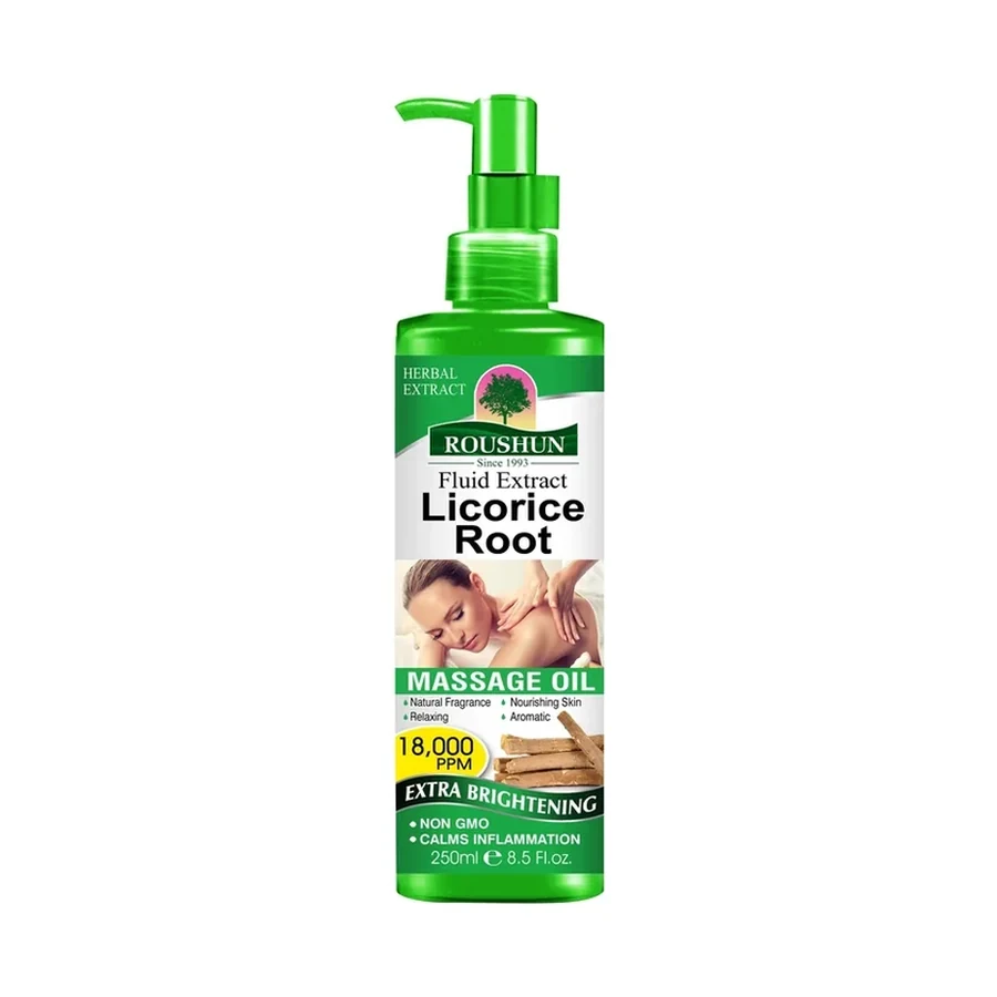 ROUSHUN Licorice Root Massage Body Oil 250 ml OEM/ODM Rs-30620 product image for OEM/ODM private label body oil manufacturing