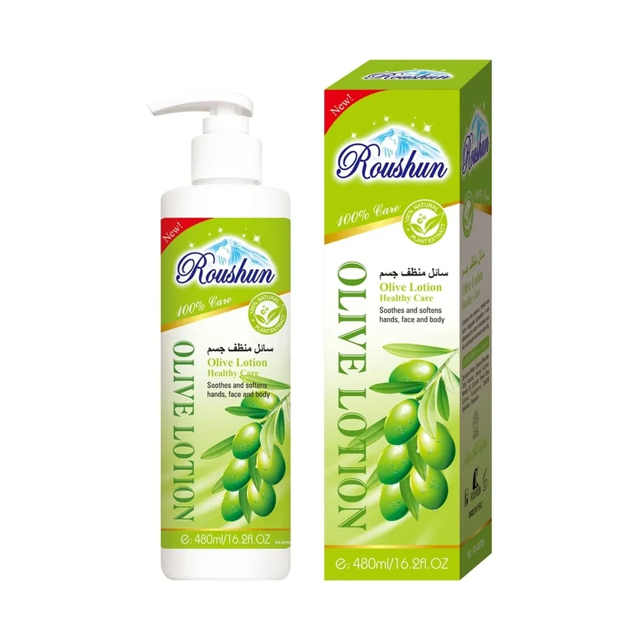 ROUSHUN Olive Body Lotion 480 ml OEM/ODM Rs-28789 product image for OEM/ODM private label body lotion manufacturing