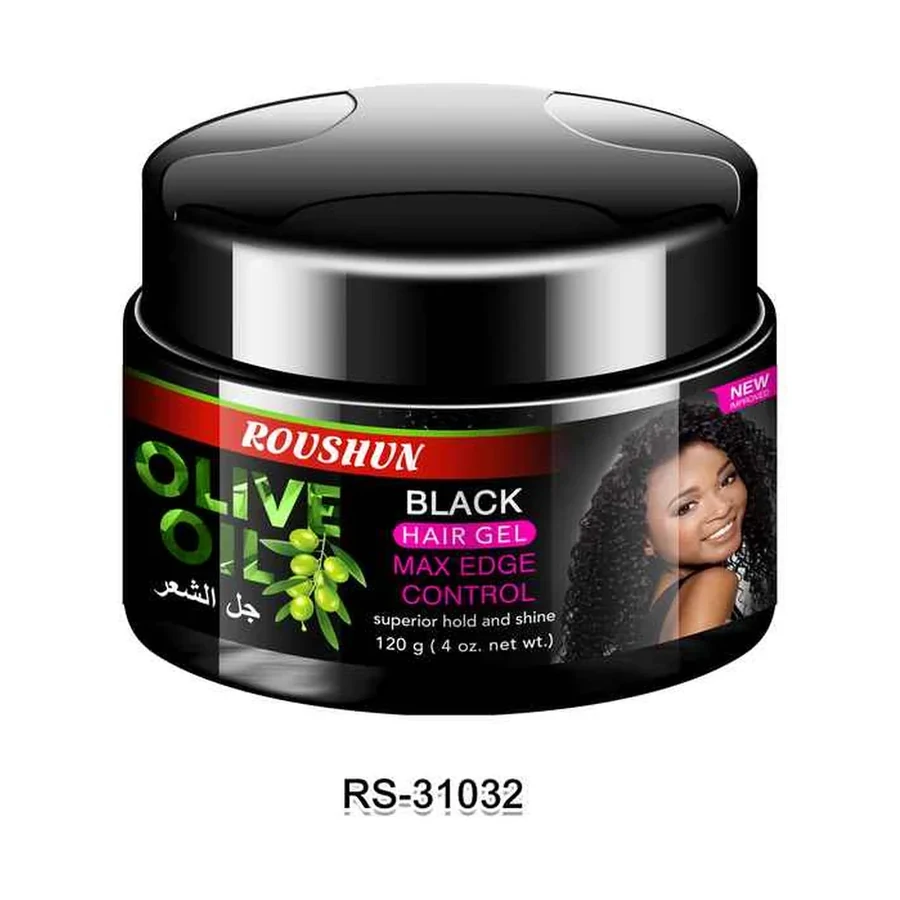 ROUSHUN Olive Oil Black Hiar Gel model RS-31032 product image for OEM/ODM private label body oil manufacturing