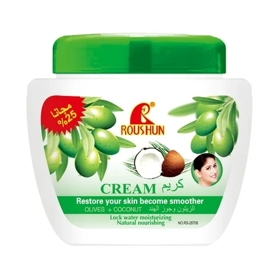 ROUSHUN Olive+coconut + Body Cream 350 ml OEM/ODM Rs-28708 product image for OEM/ODM private label body cream manufacturing