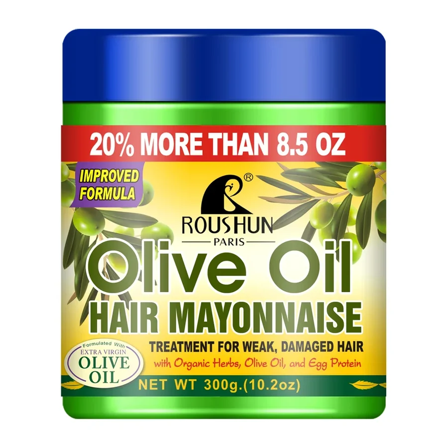 ROUSHUN Olive Oil Hair Mayonnaise Care for Weak Damaged Hair 300g white background product image for OEM/ODM private label hair care manufacturing