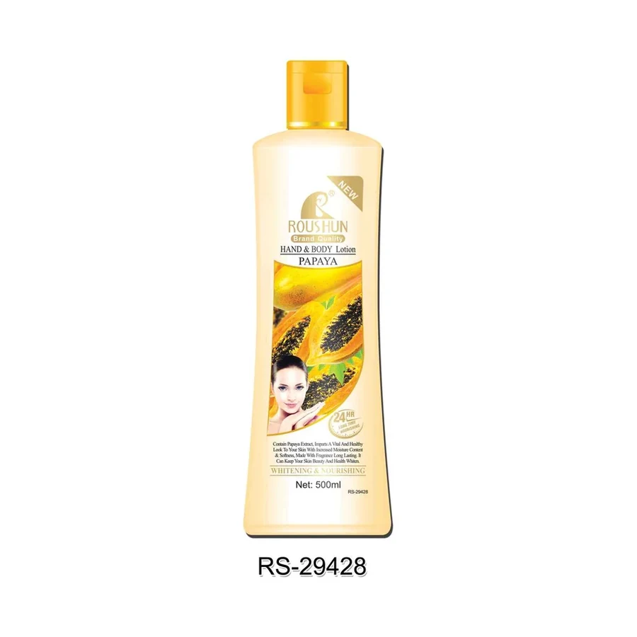 ROUSHUN Papaya Body Lotion model RS-29428 product image for OEM/ODM private label body lotion manufacturing