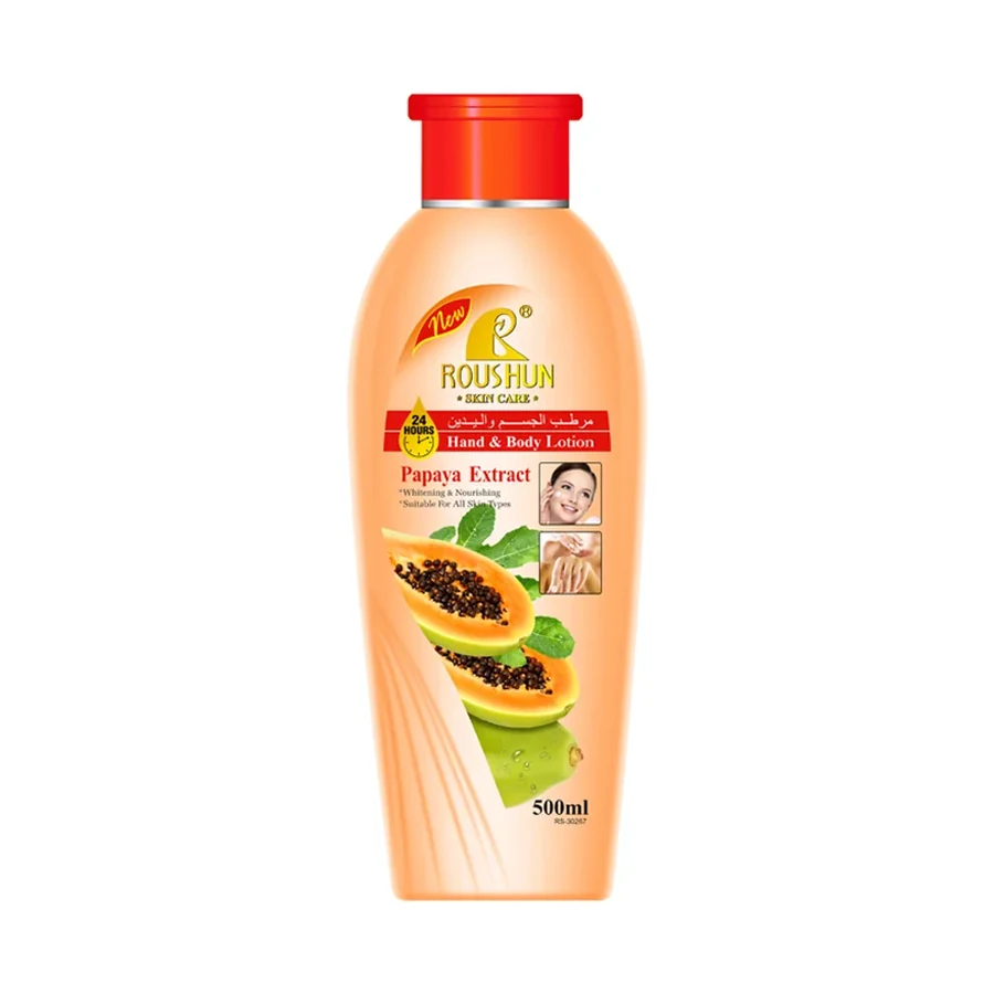 ROUSHUN Papaya Body Lotion 500 ml OEM/ODM Rs-30267 product image for OEM/ODM private label body lotion manufacturing