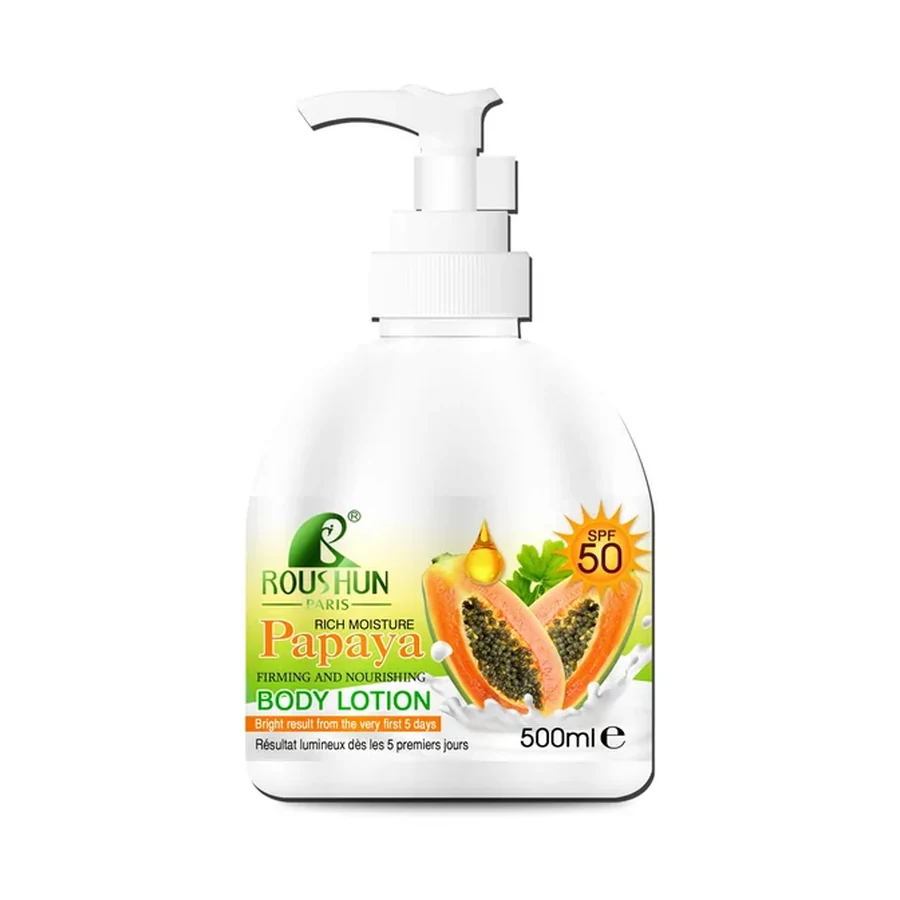 ROUSHUN Papaya Body Lotion 500 ml OEM/ODM Rs-30608 product image for OEM/ODM private label body lotion manufacturing