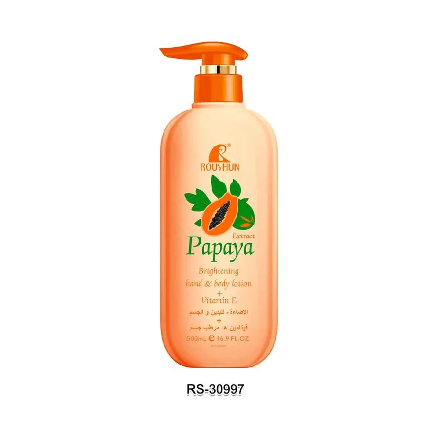 لوشن الجسم بالبابايا من ROUSHUN سعة 500 ml OEM/ODM RS-30997