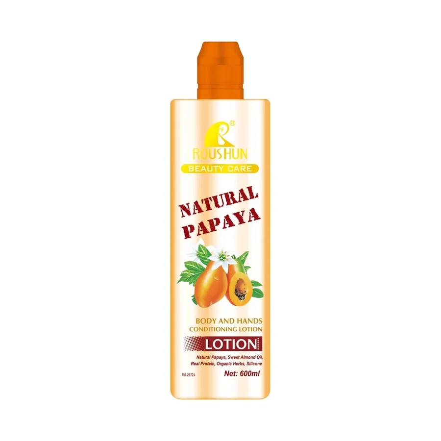 ROUSHUN Papaya Body Lotion 600 ml OEM/ODM Rs-28724 product image for OEM/ODM private label body lotion manufacturing
