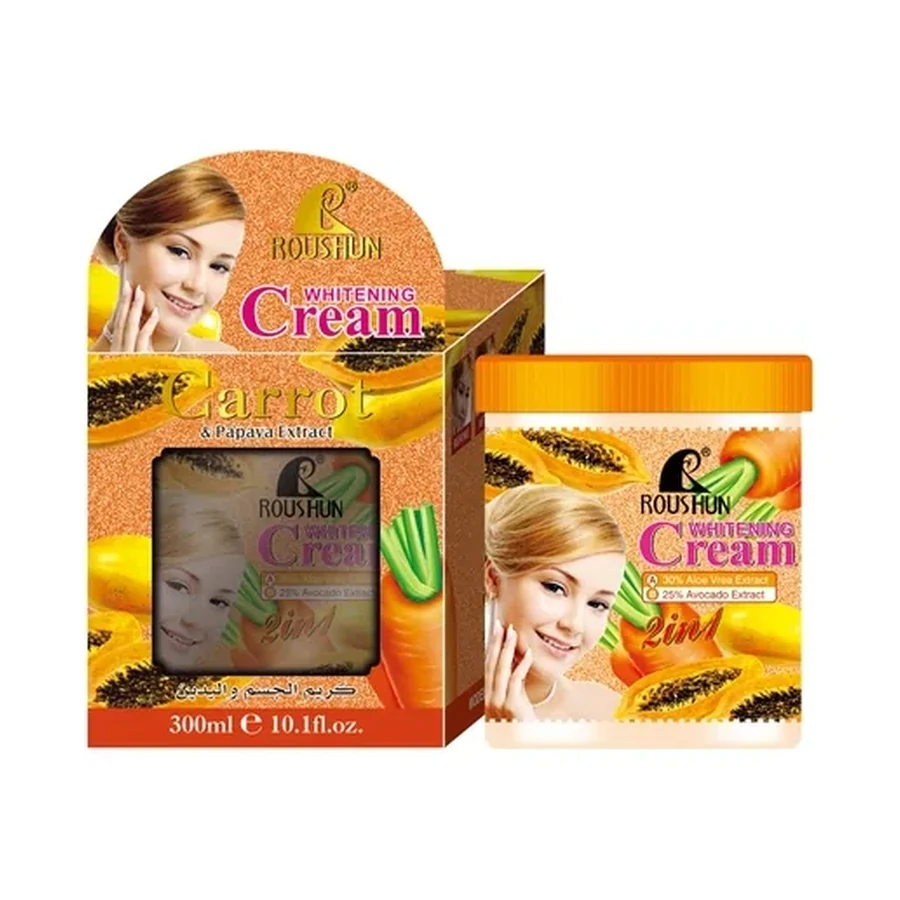 ROUSHUN Papaya+carrot Cream + Personal Care Product 300 ml OEM/ODM Rs-28835 product image for OEM/ODM private label personal care product manufacturing