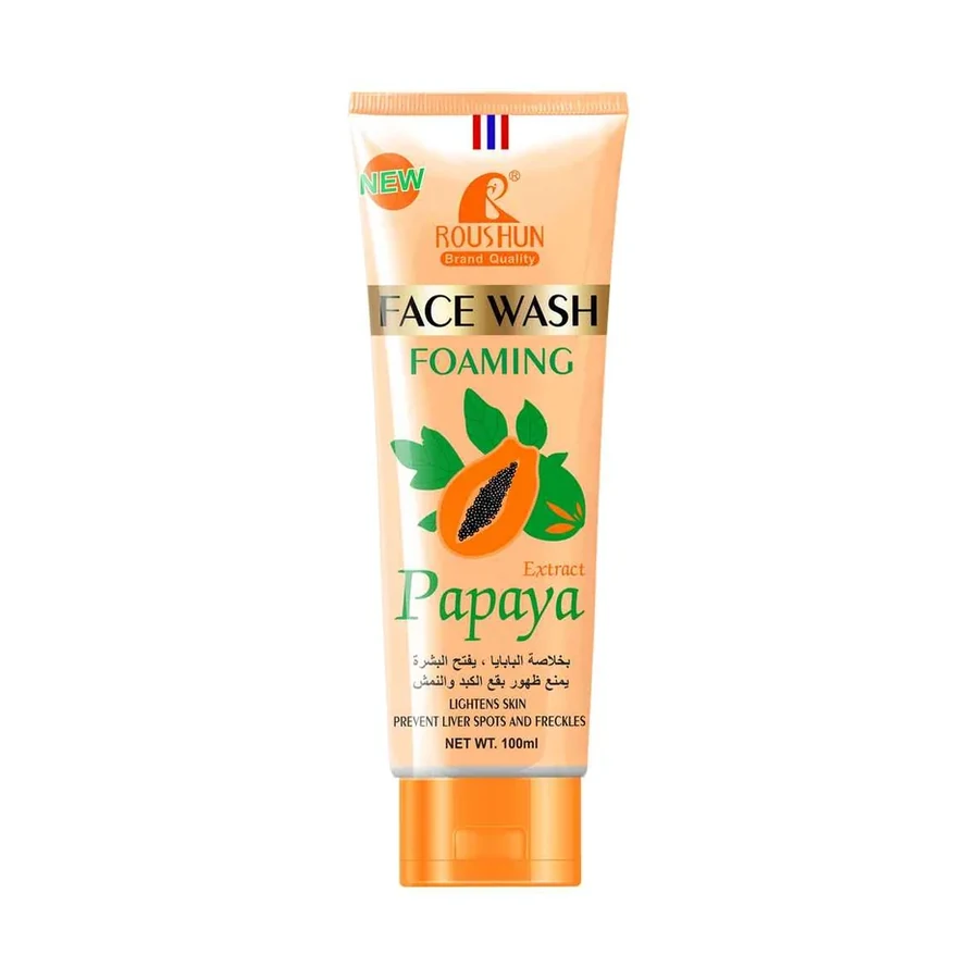 ROUSHUN Facial Cleanser Papaya Face Wash model RS-30727 product image for OEM/ODM private label facial cleanser manufacturing
