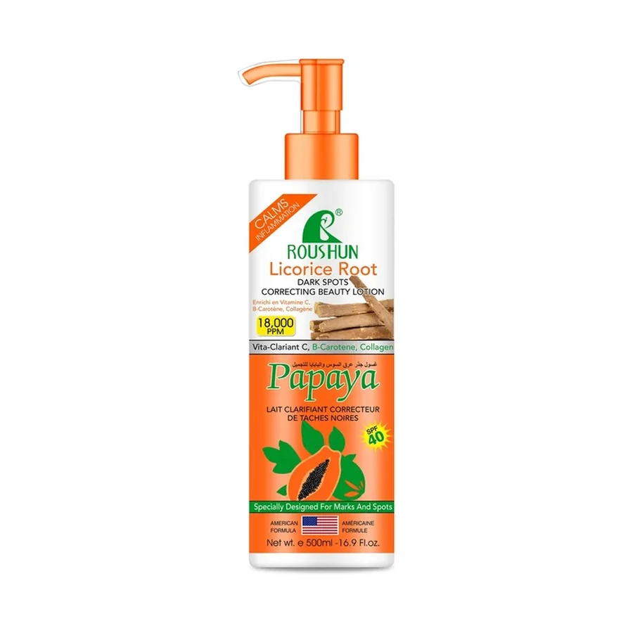 ROUSHUN Papaya+licorice Root Body Lotion 500 ml OEM/ODM Rs-30623 product image for OEM/ODM private label body lotion manufacturing