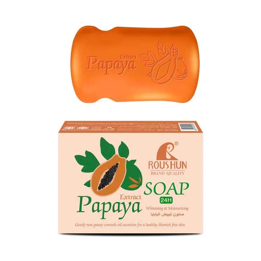 ROUSHUN Soap Papaya Soap model RS-30695 product image for OEM/ODM private label soap manufacturing