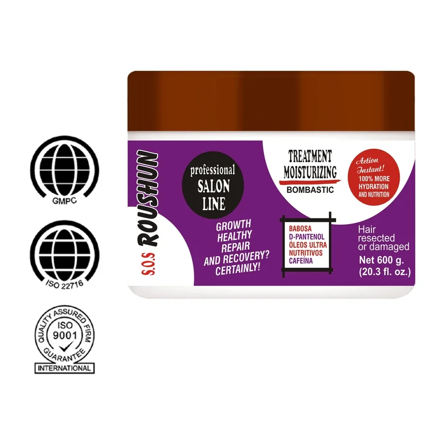 ROUSHUN S.O.S Salon Line Moisturizing Hair Care 600g white background product image for OEM/ODM private label hair care manufacturing