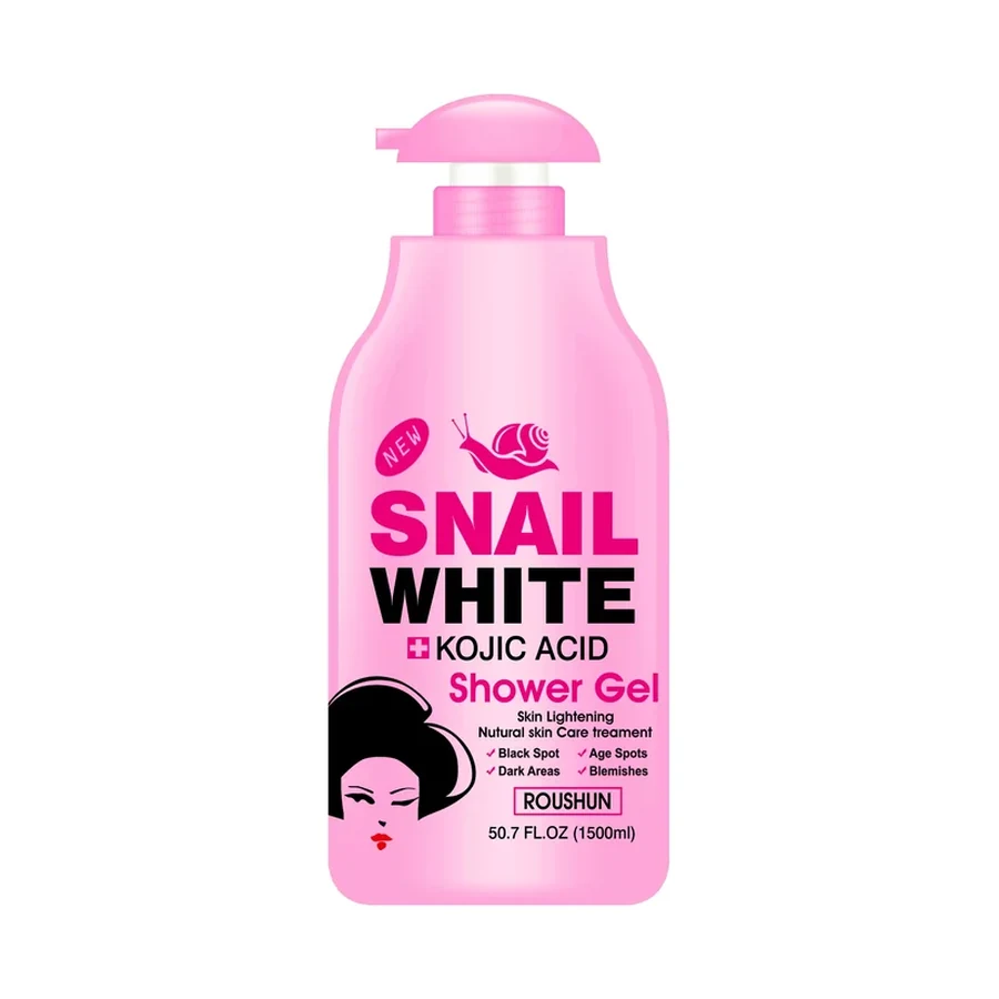 ROUSHUN + Snail White+kojic Acid Shower Gel 1500 ml OEM/ODM Rs-30615 product image for OEM/ODM private label shower gel manufacturing