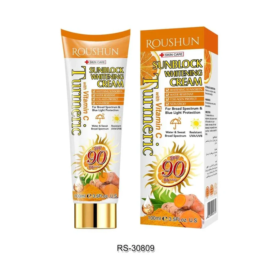 ROUSHUN Sunscreen Lighten Sunblock Cream model RS-30809 product image for OEM/ODM private label body cream manufacturing