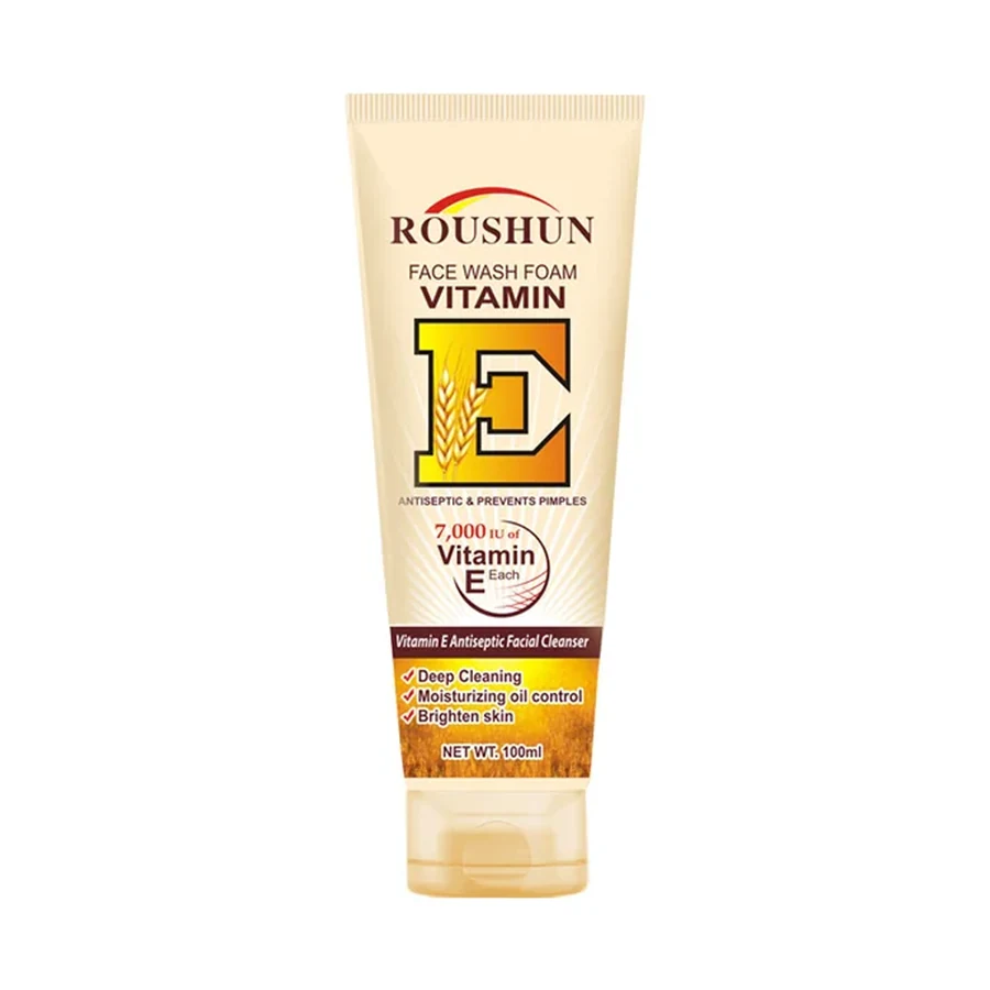 ROUSHUN Vitamin E Face Wash Foam Personal Care Product 100 ml OEM/ODM Rs-30010 product image for OEM/ODM private label personal care product manufacturing
