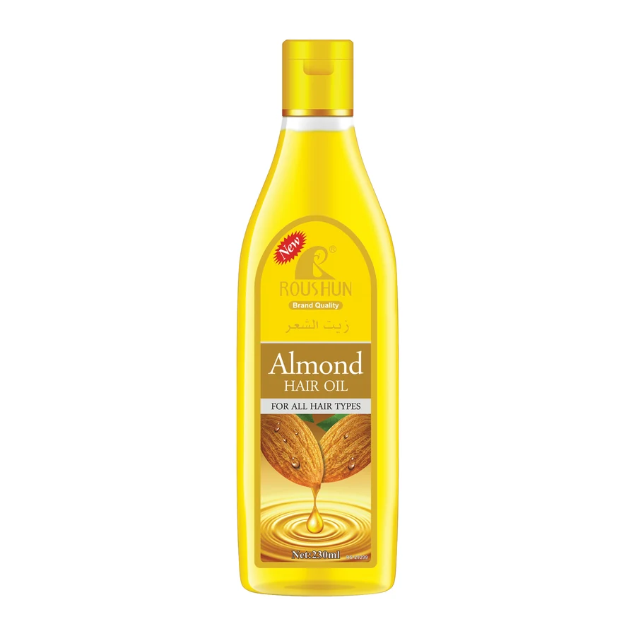 Almond Hair Oil 230 ml model RS-29299 product packaging for private label OEM/ODM