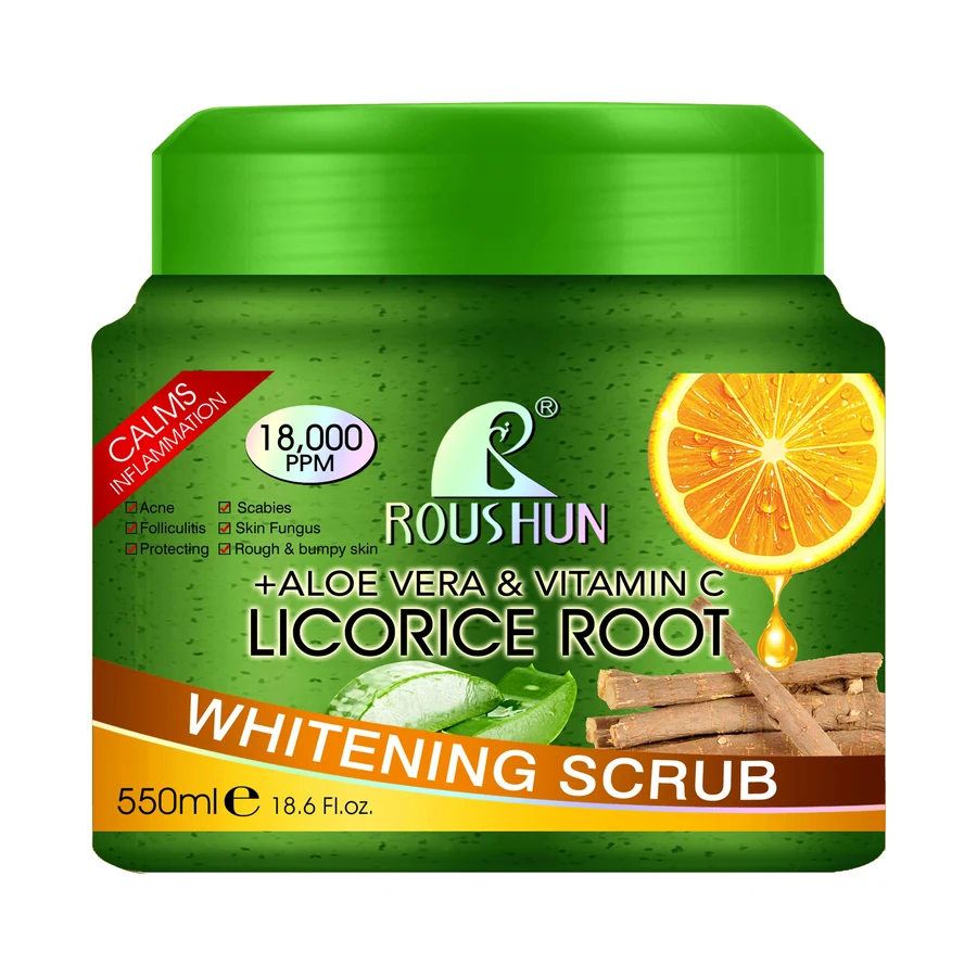 Aloe Vera Body Scrub 550 g model RS-30619-A product packaging for private label OEM/ODM